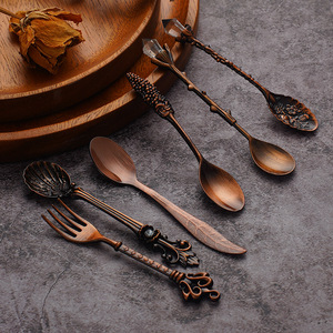 ชุดช้อนกาแฟวินเทจ 6 ชิ้น ของขวัญช้อนไอศกรีม <span class=keywords><strong>ช้อน</strong></span>แยม <span class=keywords><strong>ช้อน</strong></span>ขนมหวาน สำหรับงานเลี้ยงน้ำชาและขนมหวาน - Product Image 5