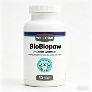 Tabletas Masticables Blandas <span class=keywords><strong>para</strong></span> la Desintoxicación del Hígado de Perro OEM - SAMe 225mg Silybin, Suplemento Antiinflamatorio y de Regeneración Hepática <span class=keywords><strong>para</strong></span> <span class=keywords><strong>Perros</strong></span> Mayores - Product Image 1