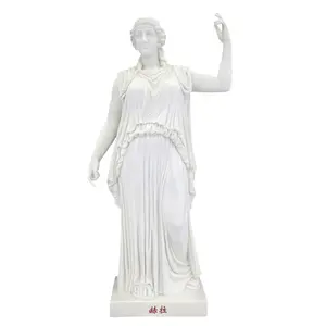 Hand Gesneden Marmeren Standbeeld Van Godin Hera