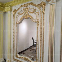 Nouvelle tendance Royal panneau de bois décoration murale classique Floral panneaux muraux en bois massif pour Villa salle à manger appartement français européen