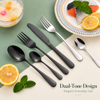 Couteau, fourchette, cuillère et cuillère à café modernes en acier inoxydable poli miroir, pièces uniques, pour la restauration hôtelière