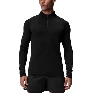 Camiseta Deportiva de Manga Larga de Nailon y Elastano con Estampado Personalizado OEM para Hombre, Camiseta Lisa Cómoda, Camiseta de Punto con Patrón Sólido - Product Image 5
