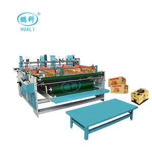 Double worker semi automatic folding gluing machine manual press type