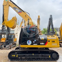 Excavatrice sur chenilles Caterpillar CAT 323D d'occasion, pelle hydraulique pour travaux de terrassement et construction de fondations, prête à être expédiée