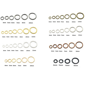 Anneaux en O en alliage de zinc plaqué, anneaux métalliques à boucle fermée pour accessoires de bijoux DIY, taille moyenne FT49 - Product Image 3