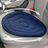 Coussin de siège rotatif antidérapant en coton EVA, lavable et rembourré, fin (0,2-0,4 pouces) Rond de 44 cm de diamètre pour voiture, bureau et maison
