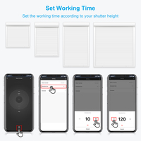 Interrupteur intelligent Wi-Fi Tuya pour rideaux, contrôle à distance par application, minuterie, interrupteur tactile en verre pour volets, compatible Alexa et Google Assistant