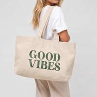 Bolsa de Mano de Lona Náutica, Estilo Marino, de Algodón, Extra Grande, Reutilizable, con Bolsillos, para Mujer, Playa, Verano