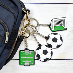 Football Stainless Steel & Soft Rubber Custom Design <b>Dog</b> <b>Tag</b> Letter Keychain-Durable Non-Toxic - Product Image 6