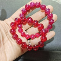 Prix de gros # 5 Perles de Rubis Étoilé en Corindon Rouge 3mm-6mm pour la Fabrication de Bijoux, Pierres Précieuses Libres, Perles de Rubis en Corindon pour Bracelet