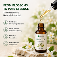 Huiles essentielles de néroli de qualité cosmétique biologique haute pureté pour la fabrication de parfums de voiture, les soins de la peau et l'huile de massage corporel hydratante