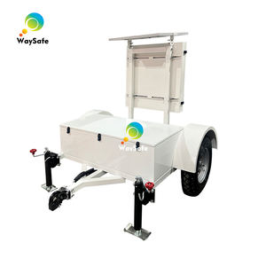Remorque solaire portable Waysefe pour panneau de signalisation radar à <span class=keywords><strong>message</strong></span> variable (RMV) de limitation de vitesse 740x740mm 199km/h - Product Image 4