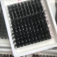 Kit de cils en grappes DIY 30D 50D 80D 100D en gros avec colle, faux cils synthétiques effet volume D Curl, pince et éventail