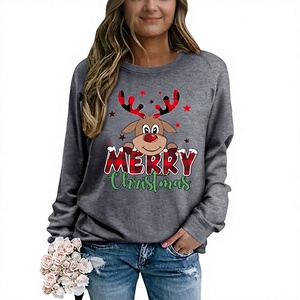 Nouveau T-shirt unisexe en coton/fibre de bambou teint en fil 260g à manches longues, coupe ample, motif dessin animé, design sportif vierge - Product Image 3