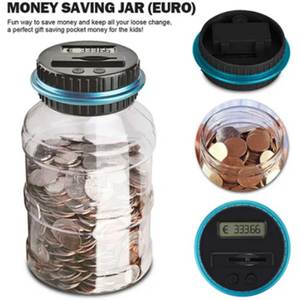 Cubo para Monedas al por Mayor, Gran Capacidad, Plástico Transparente, Acero Inoxidable, Cuadrado, Alta Calidad, Ecológico, Tarro de Ahorro con Cerradura, EE. UU. - Product Image 2