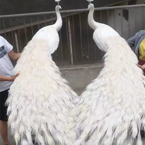 Decoración al aire libre Paisaje Tamaño real Resina Animal Fibra de vidrio Estatua de pavo real - Product Image 4