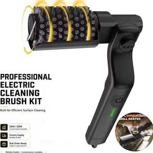 Cepillo Limpiador Eléctrico para <span class=keywords><strong>Parrilla</strong></span> de Barbacoa, Recargable, Portátil, Herramienta Raspadora Automática, Funciona con Batería - Product Image 1