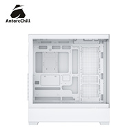 Boîtier de jeu personnalisé AntarcChill avec logo blanc, compatible E-ATX ATX, refroidissement par eau 360, double compartiment, USB3.0, faible MOQ