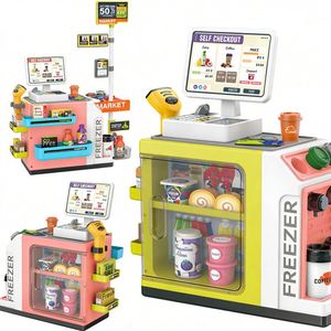 Juguete de Mini Supermercado, Caja Registradora, Escáner, Canasta de Compras, Juego de Imitación de Mercado, Juego de Roles, Juguete Educativo para Niños - Product Image 2