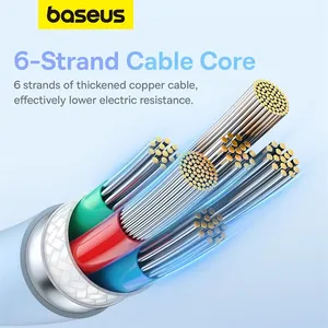 สายชาร์จ Baseus PD 100W USB C to USB Type C สำหรับ Macbook สายชาร์จ<span class=keywords><strong>เร็ว</strong></span>สำหรับ iPhone 15 สาย Type-C สำหรับ Xiaomi POCO - Product Image 6