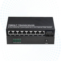 批发 Inficomo RD-GE108 1000Base-Fx 转 8*10/100/1000Base-Tx 千兆媒体转换器 20km SC DC +5V