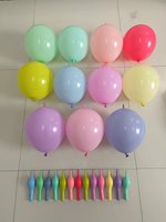 Lot de 100 ballons en latex mat de 10 et 12 pouces avec queue à aiguille, écologiques, pour la décoration de fêtes, vente en gros pour usines (UW)