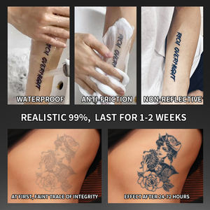 Tatuaggio temporaneo Semi permanente tatuaggio impermeabile a prova di sudore per 2 settimane realistico a base di erbe tatuaggio Anti-attrito per il corpo del braccio - Product Image 4