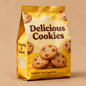 Sac plat à fond carré imprimé sur mesure de qualité alimentaire pour les emballages de pâtes, de chocolat, de biscuits et d'aliments - Product Image 3