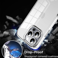 Coque de téléphone double face en acrylique rigide PC et TPU pour iPhone 17 16 15 14 Pro Max 16 15 Plus, protection intégrale 360°