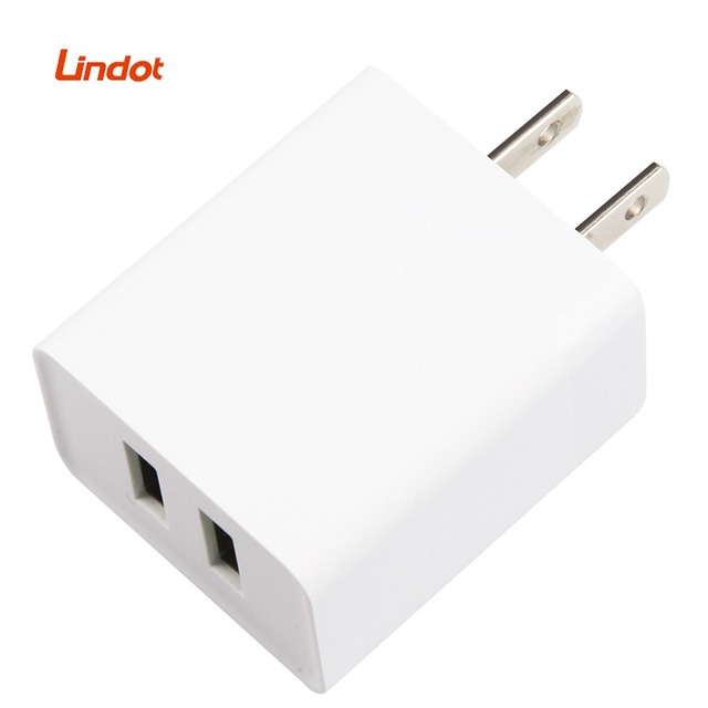 Cargadores para celular USA Plug 2 Usb Port 5V 2.4A Fast Charging 12w Wall Charger Block Cube Charger Usb Wall Adapter Oem