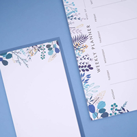 Bloc-notes hebdomadaire A4 non daté en gros, 52 feuilles, motif floral botanique, planificateur de bureau, liste de choses à faire, impression de logo personnalisée