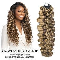 Nouvelle couleur FH P4/27 Mèches bouclées birmanes en cheveux humains pour crochet, extensions de cheveux pré-bouclées à nœuds miracle pour tresses