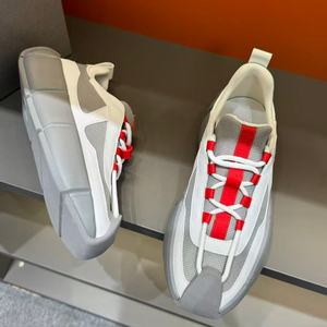 Chaussures rétro à lacets en maille de haute qualité et tendance, fabriquées en cuir véritable, style sportif simple pour la mode décontractée masculine - Product Image 5