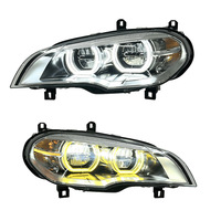 Kit de phares LED Angel Eye 12V 55W pour X5 E70 2007-2013, double faisceau DRL, remplacement OEM
