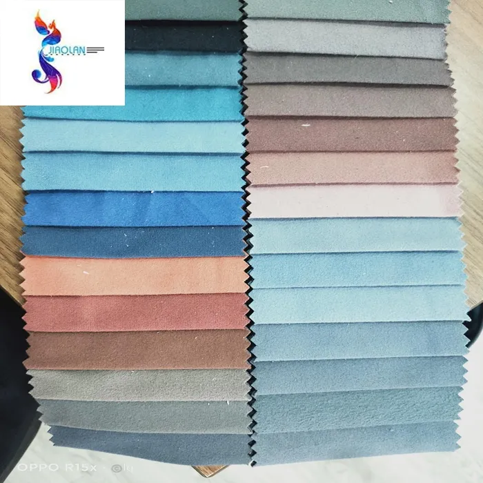 Satin Kind Polyester Curtain Suede Sofa Fabric A Grade Cheap Price Stock Fabric