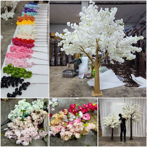 Arbre de cerisier rose vif au design moderne pour la décoration de salle de réception de mariage - Product Image 5