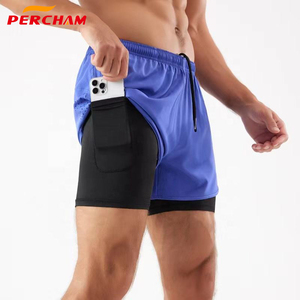 Pantaloncini da Corsa Estivi da Uomo 3 Pollici, per Maratona, Atletici, Ecologici, Asciugatura Rapida, Doppio Strato, Foderati, per Allenamento in Palestra, Vestibilità Regolare - Product Image 4