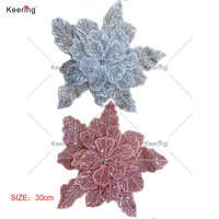WPH-1900 mode coloré strass perle perlée Sequin flore patchs broderie dentelle Applique couture pour vêtements robe