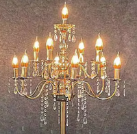 Nouvelle Arrivée Luxueux Chandelier de Mariage Lumineux en PVC de Haute Qualité, Support de Lumière LED pour Allée, Décorations et Ornements pour Fond de Scène de Mariage