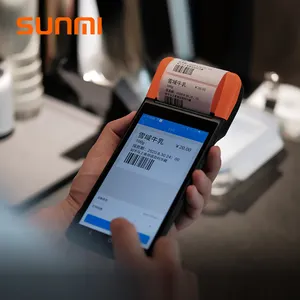 새로운 업데이트 V2 Pro 레스토랑 터치 스크린 라벨 프린터이있는 휴대용 Android POS 터미널