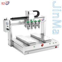 Machine de distribution de colle automatique à double station et quatre têtes, 3 axes, haute précision