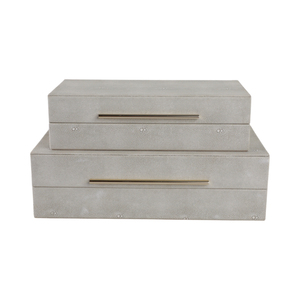 Boîtes de rangement décoratives en similicuir avec couvercle pour bijoux et objets de souvenir, décoration intérieure, design rectangulaire élégant - Product Image 5
