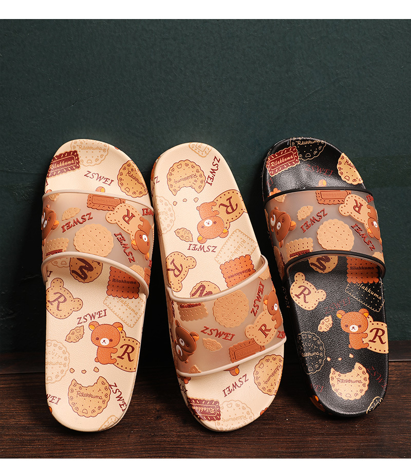 OEM Cartoon Bear Shoes Fashion Platform Sandals Slippers for Women PVC Slides Slipper