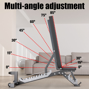 Panca Multifunzionale Deluxe per Palestra con Inclinazione Regolabile e Pesi per Allenamento - Product Image 2