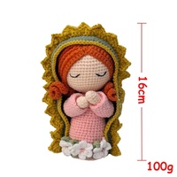 Peluche Notre-Dame de Guadalupe au crochet - Poupée catholique faite à la main, cadeau religieux réconfortant pour les mères, les enfants et les dévots