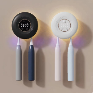 <span class=keywords><strong>Sterilizzatore</strong></span> <span class=keywords><strong>Portatile</strong></span> per Spazzolini con Ventola, Asciugatura a Caldo, Sensore <span class=keywords><strong>UV</strong></span> Automatico, Funzione Orologio e Luce - Product Image 6