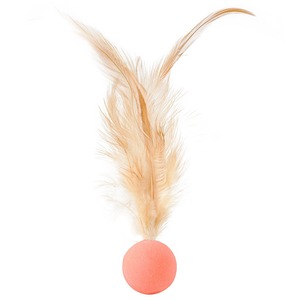 Nouvelle balle rebondissante en caoutchouc à plumes de poulet populaire - Jouet interactif pour chat pour le divertissement autonome et la poursuite - Product Image 2