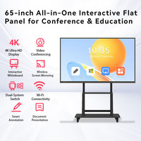 Pizarra Interactiva 4K UHD de 65/75/86 Pulgadas con Pantalla Multitáctil, Equipo Escolar Digital Inteligente Integrado, Precio de Fábrica R&E