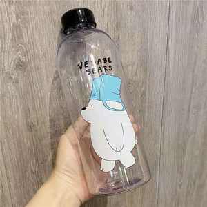 Bouteille d'eau de sport pour enfants avec paille 1000ml Bouteille d'eau en plastique de grande <span class=keywords><strong>taille</strong></span> avec joli motif personnalisé - Product Image 3