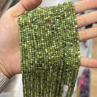 Perles en pierres précieuses naturelles facettées carrées en gros, 3 mm, rubis, jade et aventurine, perles en vrac pour la fabrication de bijoux et les fournitures d'artisanat DIY
